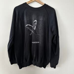 Vintage dolphins nature greenspace crewneck